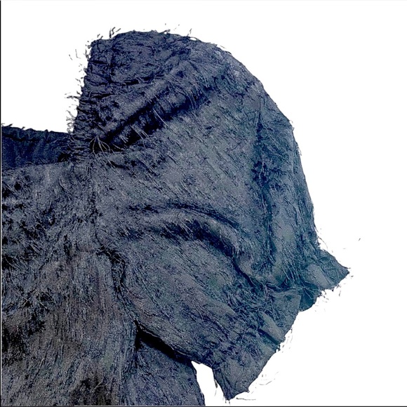 Zara girls square neck ruched front shirt with puff sleeves - Picture 5 of 11